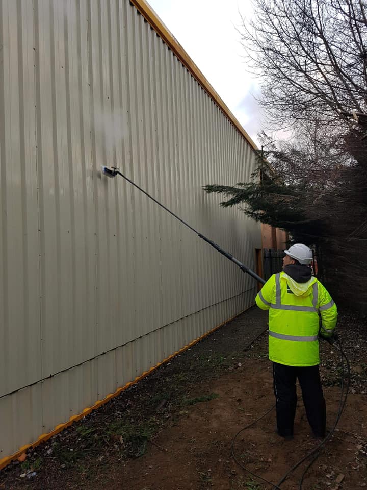 Drone Facade Cleaning Detail