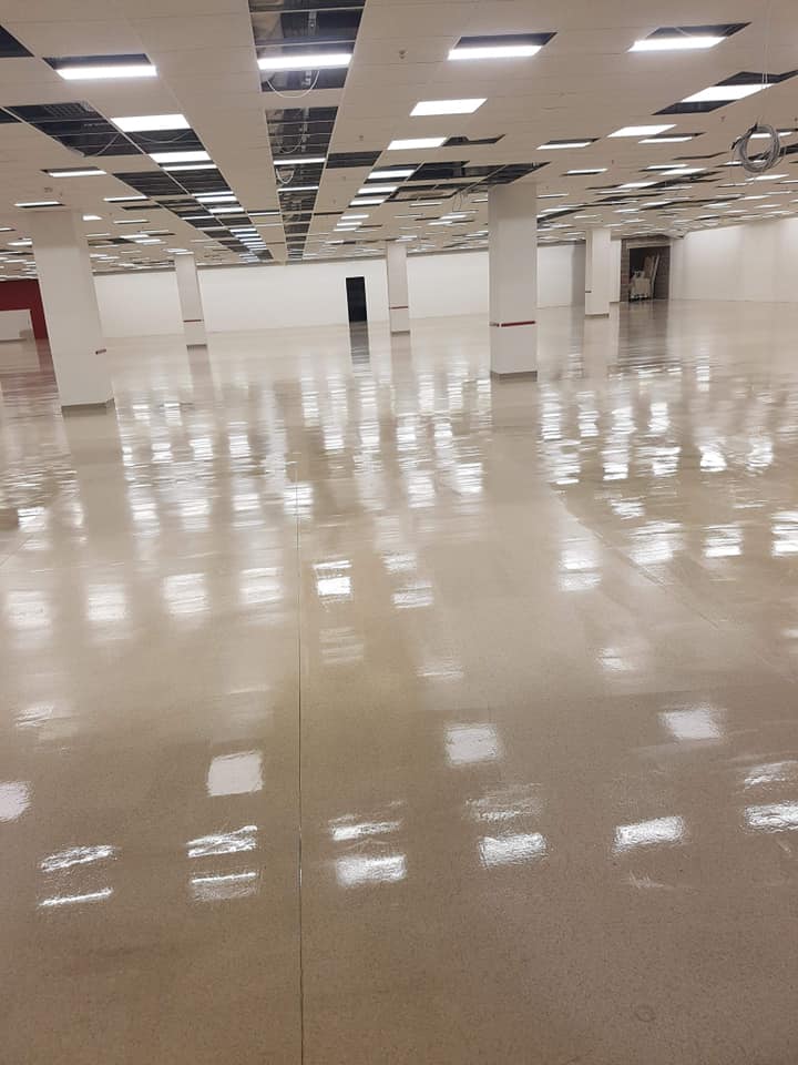 Warehouse floor cleaning